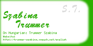 szabina trummer business card